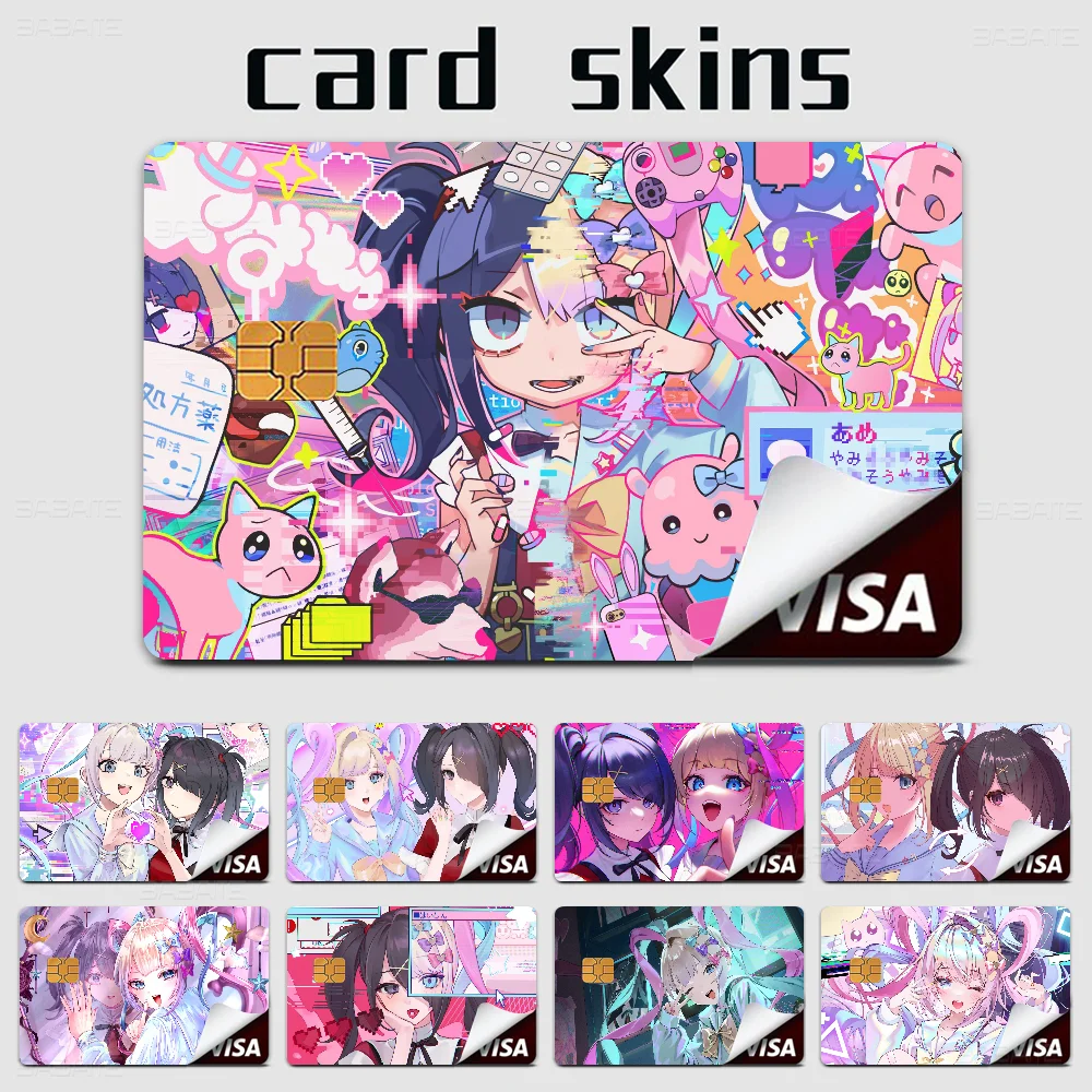 NEEDY GIRL OVERDOSE Anime Matte Front Skin Film Sticker Cover For Small Chip Credit Card Debit Card