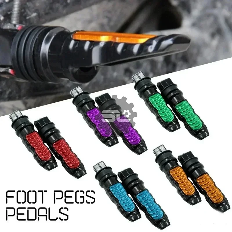 

Universal Aluminum Rear Passenger Foot Pegs Pedals 2Pcs/set Footrest Scooter Foot-Peg Motorbike Pedal Modification