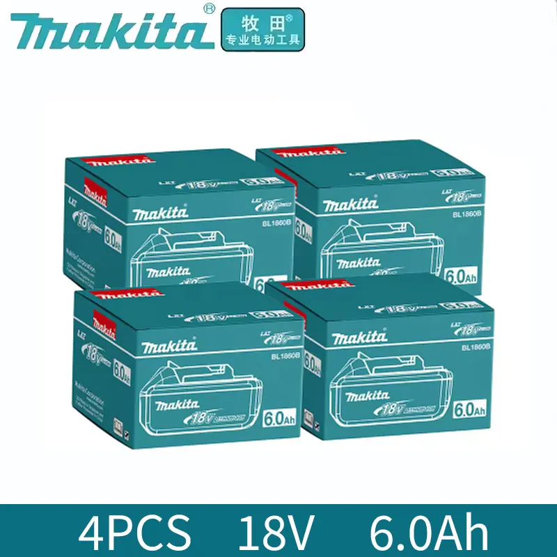 Makita oplaadbare lithiumbatterij 18V 6000mAh originele Makita gereedschapsbatterij BL1860 BL1890 DC18RC oplader 18V batterij