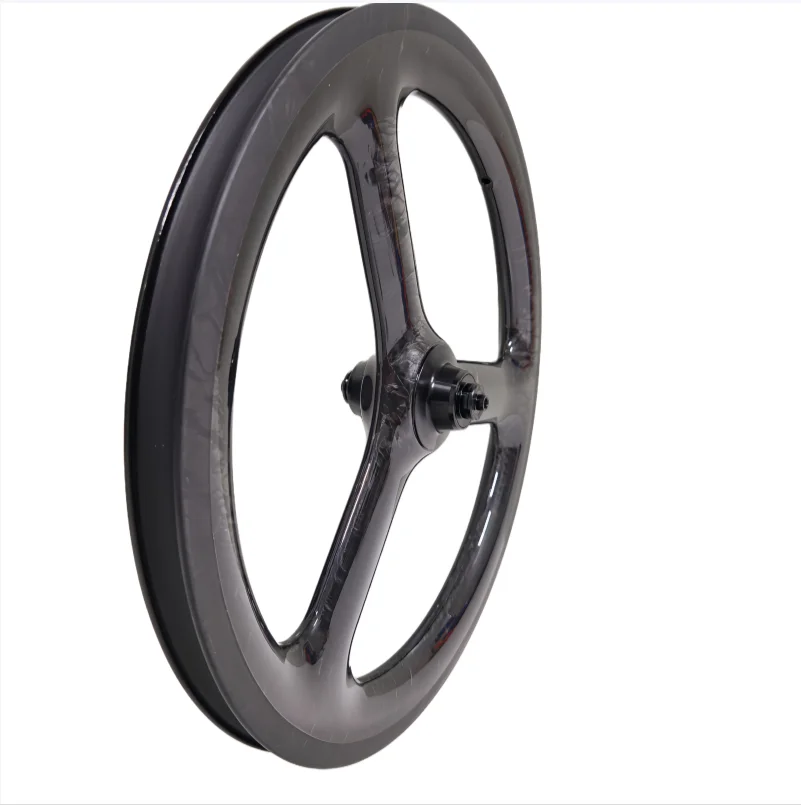 

16 Inch 349 Vertical 3 spokes 25mm width 35mm depth carbon fiber wheel bicycle for Enhanced Riding Experience