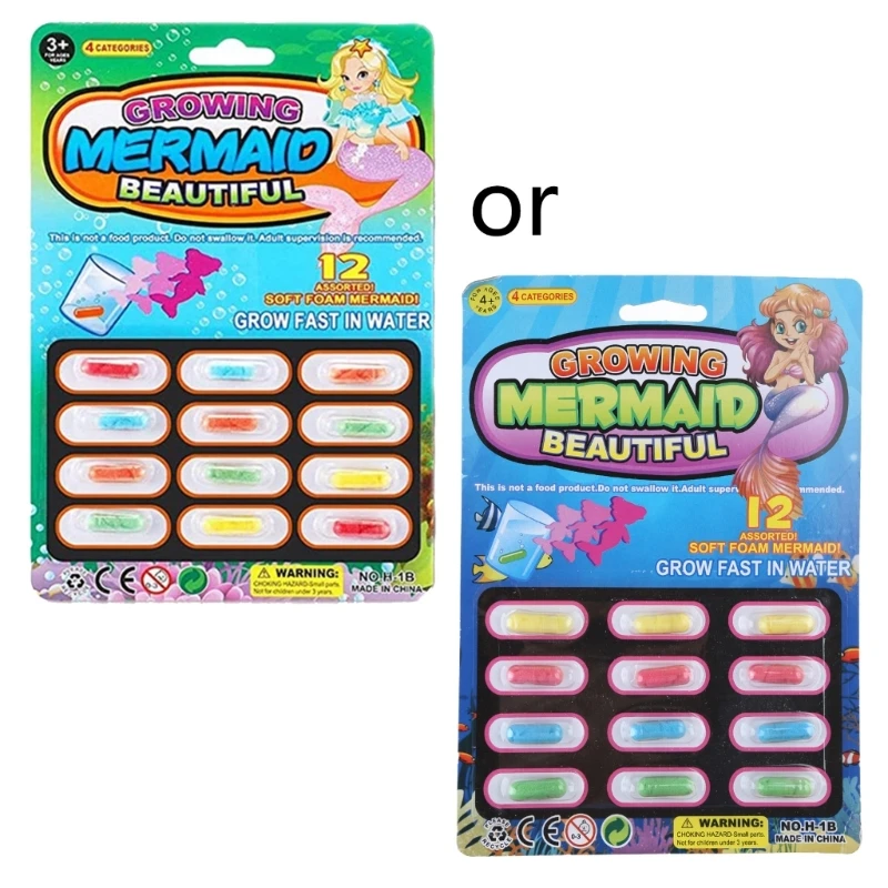 Expanding Foam Toy Water-Activated Animal Tablets Set of 12 Animal Soft Foam Animal Foam Toy for Kids