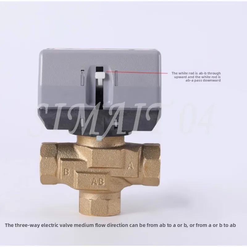 VC6013 Water Valve, Electric Two-way Valve, Fan Coil Through Valve, Brass Wire