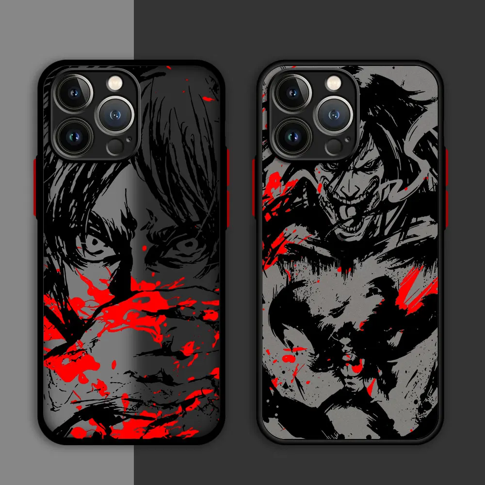 Case For Apple iPhone 11 15 Plus 13 14 Pro Max 12 Mini 7 8 XR X XS 6 6S SE 15+ 14+ 7+ 8+ Matte Phone Cover Eren Attack On Titan