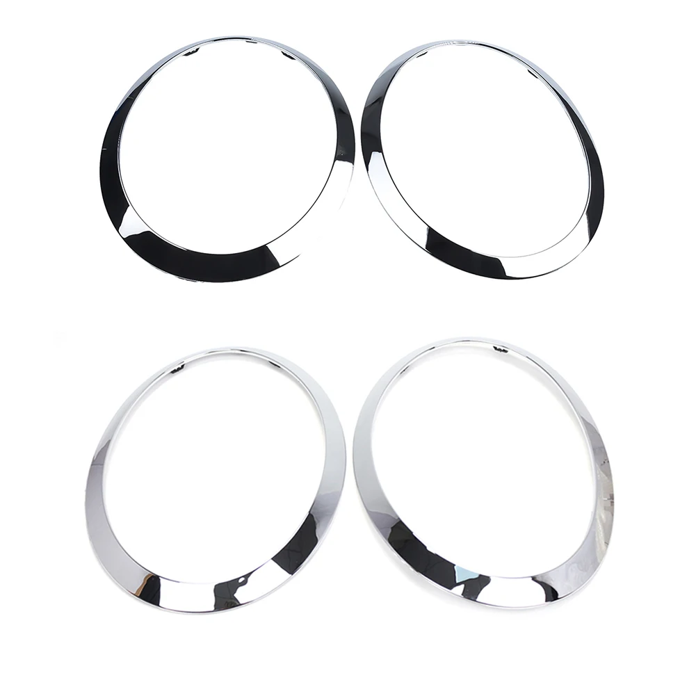 2pcs Front Lamp Frame Headlight Trim Ring Covers 51137300631 For MINI Cooper For F55 F56 F57 2014-2024