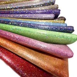 Glitter Laser Polyester Fabric Iridescent Holographic Wedding Party Background Doll Clothing Decor Material DIY BY Meters