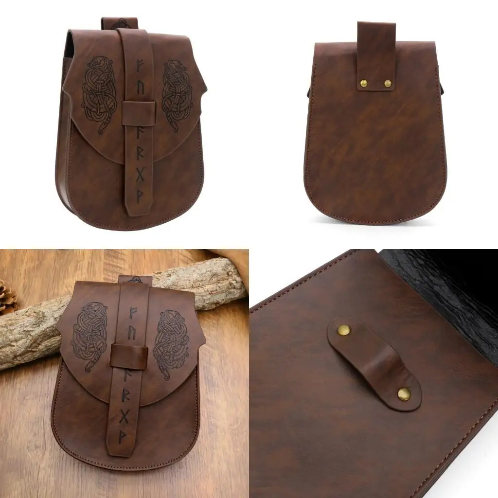 

Кошелек для монет из искусственной кожи в средневековом стиле R1WE с несколькими отделениями для ролевых игр