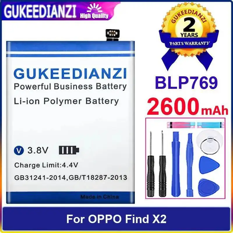 

Mobile Phone Battery Premium Replacement 2600Mah Reliable Power For Oppo Find X2 BLP769