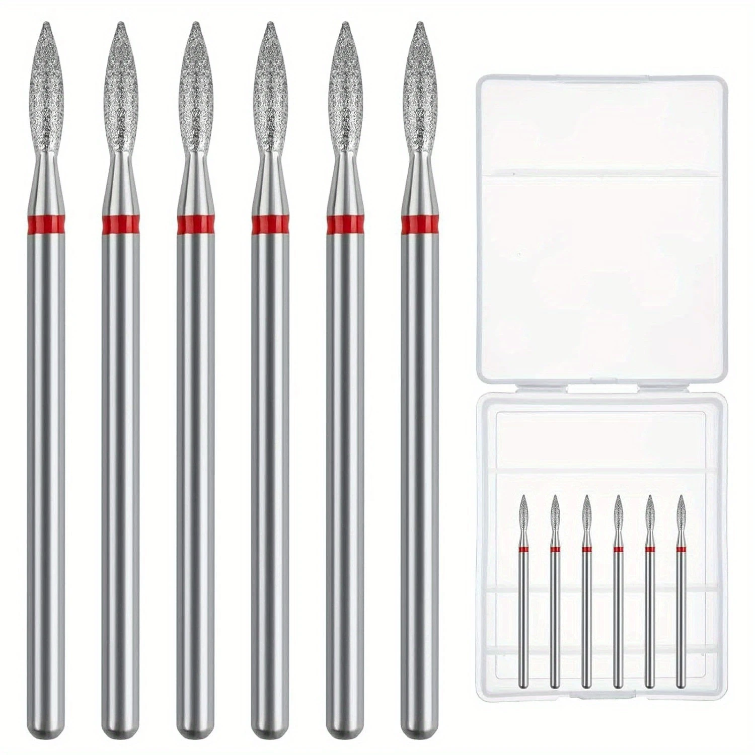 

6pcs Professional Nail Drill Bits Set Cuticle Removal Grinding Heads Manicure Tools Steel Replacement Polishing Smoothing Home