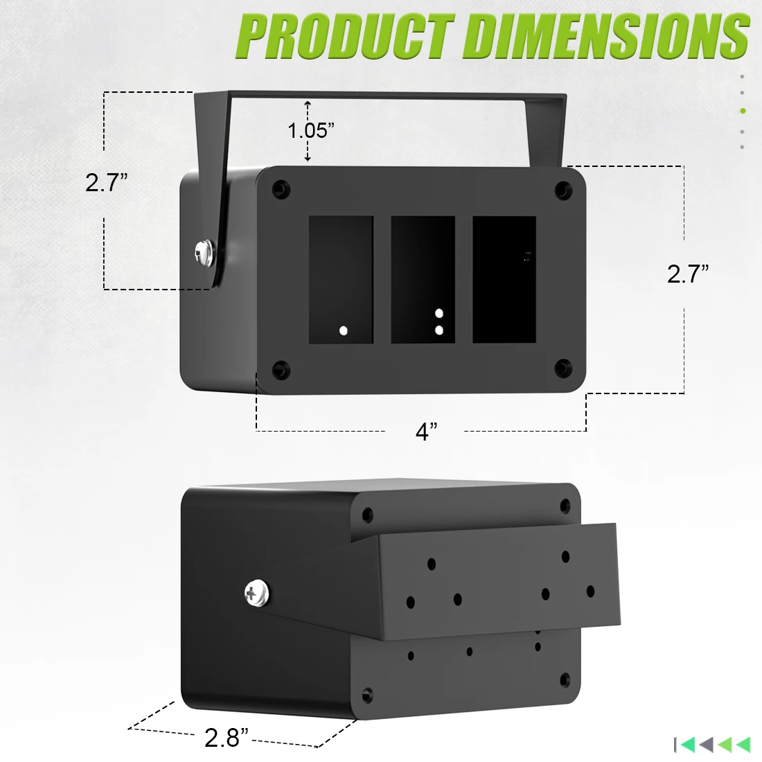 PSEQT 1PCS Rocker Switch Box Kit Black Car Boat 3-Gang LED Light On/off Toggle Switches Panel Boxs Holder Mount