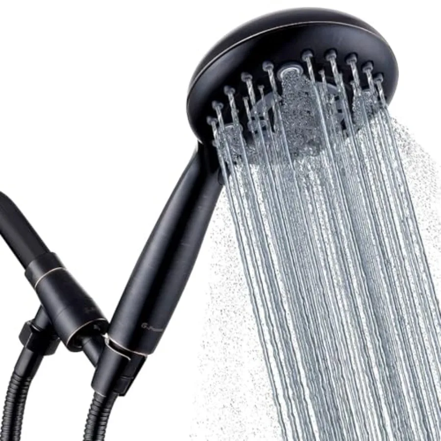 

Handheld Shower Head High Pressure 6 Spray Settings, Detachable Hand Held Showerhead 4.9 Inch Face with Extra Long Flexible Hos
