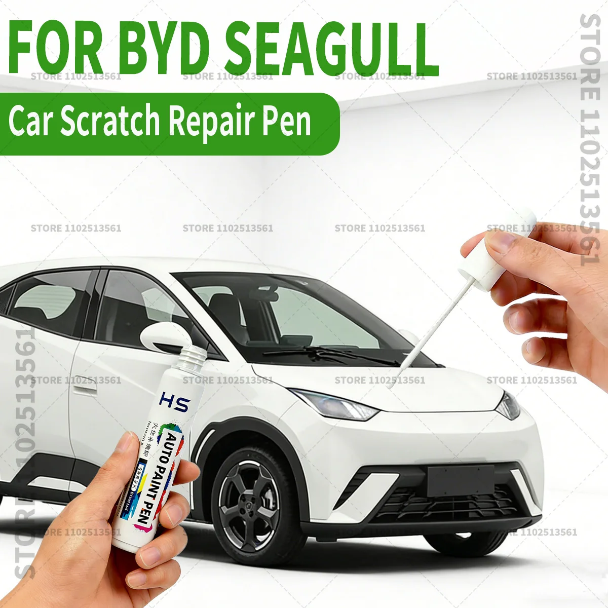 

Ручка-корректор для ремонта лакокрасочного покрытия автомобиля BYD Seagull 2023-2025: удаление царапин, аксессуары для авто DIY, цвета: синий LAT, черный LAB, зеленый LAH