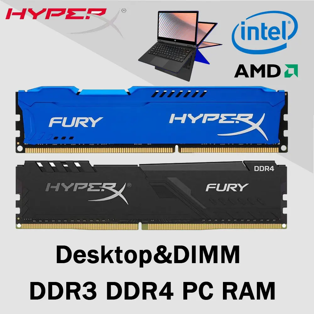 

HYPERX DDR4 DDR3 Desktop RAM 16GB 8GB 4GB 32GB 3200MHz 2666 2400 2133 1600MHz 1333 1866MHz DIMM Memory PC RAMs For Intel & AMD