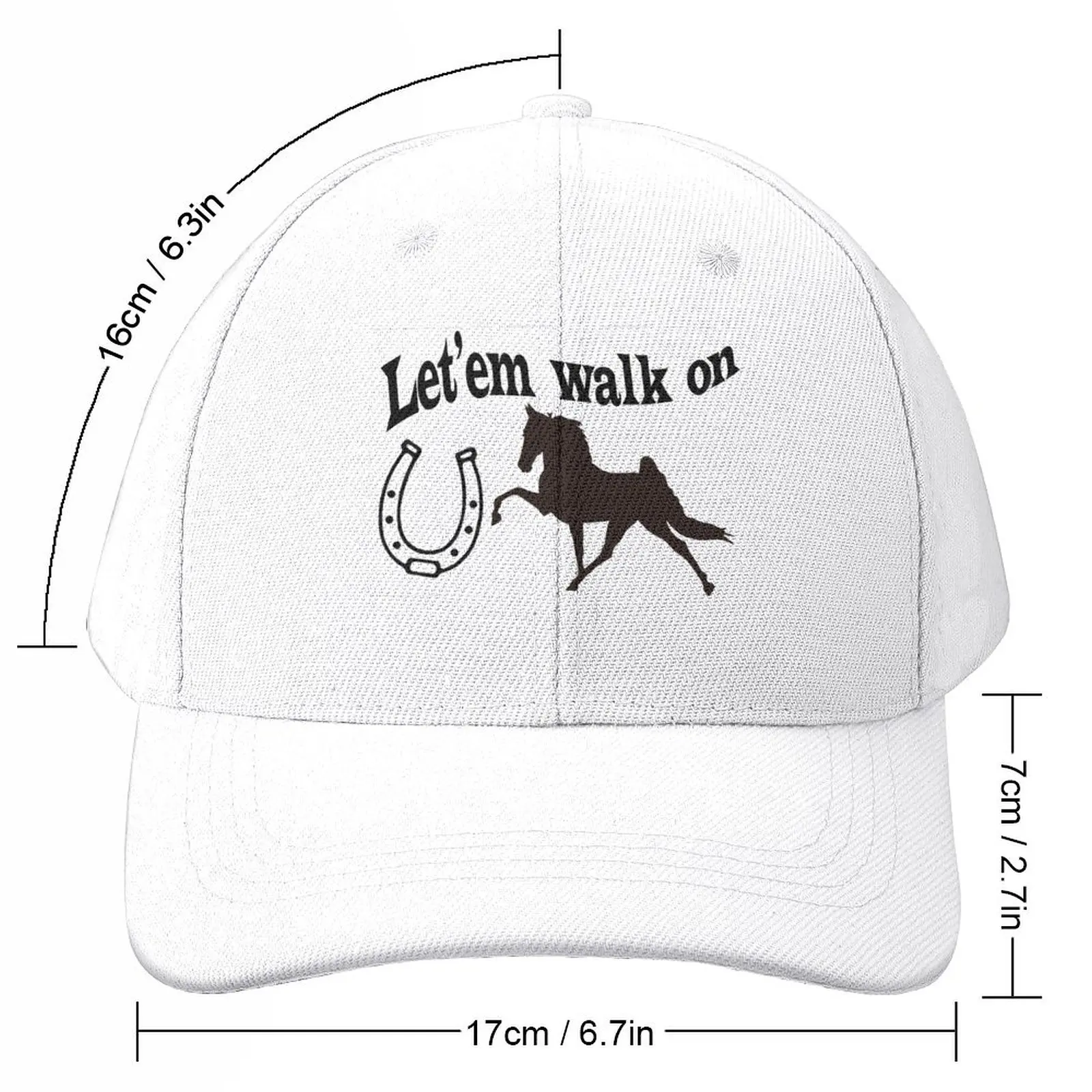 Let'em Walk On Baseball Cap |-F-| cute black hard hat Girl Men's