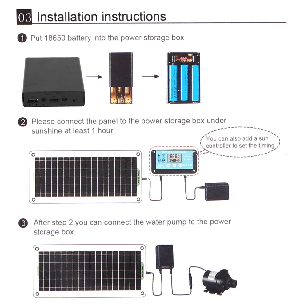 30W 18V Solar Power Panel Water Pump Garden Decoration Mini Solar Panel Water Pump Watering System Energy Saving Kits for Pool