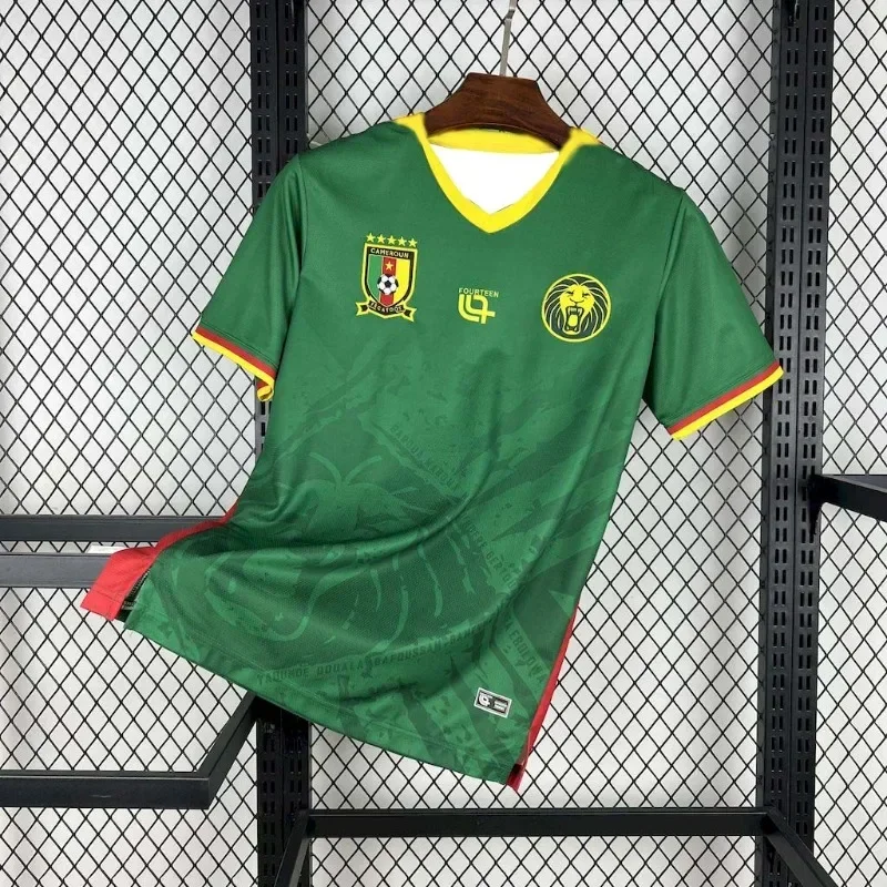 

Cameroon 2025-26 Классический сезон Football Spirit Мужская и женская спортивная майка Быстросохнущая дышащая спортивная футболка для мотоцикла