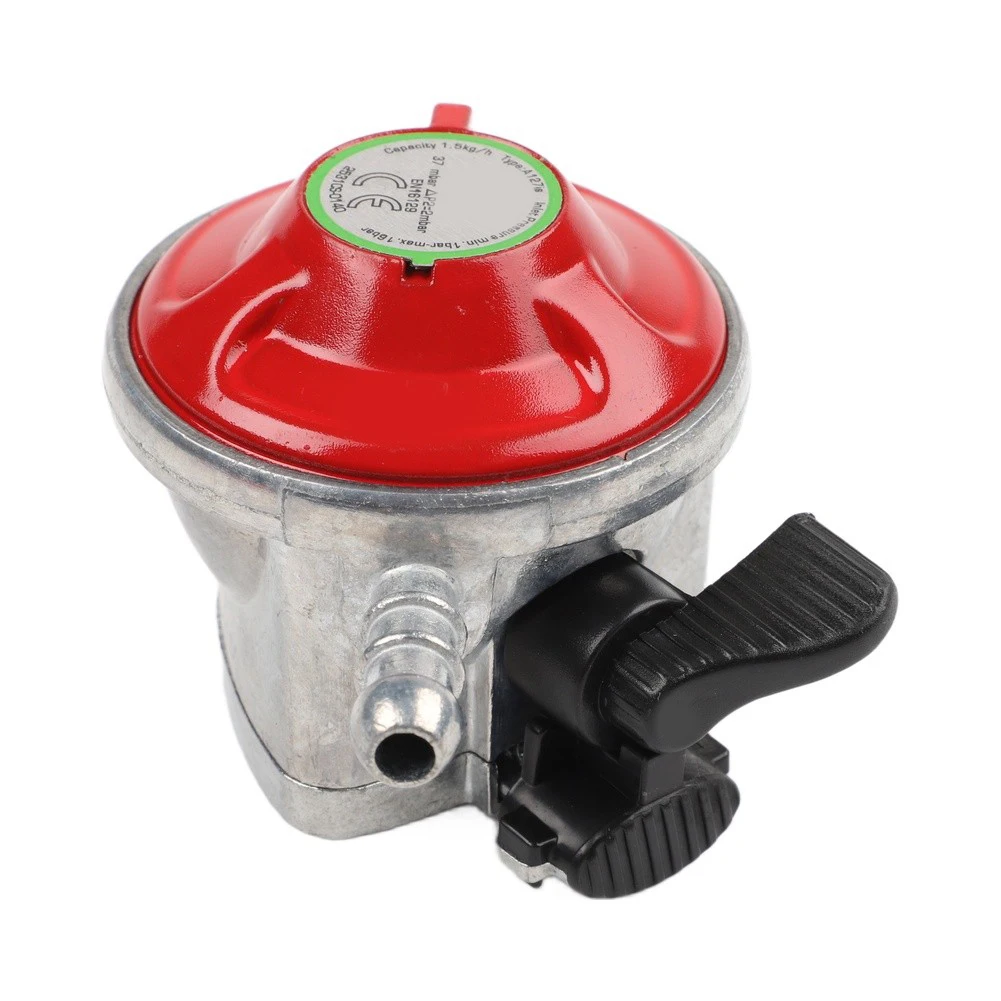 37mbar Propane Gas Regulator 27mm Clip On Low Pressure Reducing Valve With 1m Hose For Camping Stove BBQ Patio Outdoor