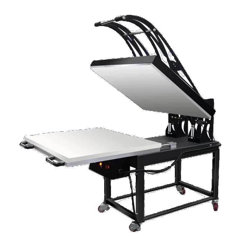 Manual large-scale pullable heat transfer machine 80 * 100cm high pressure large format fabric printing hot stamping machine