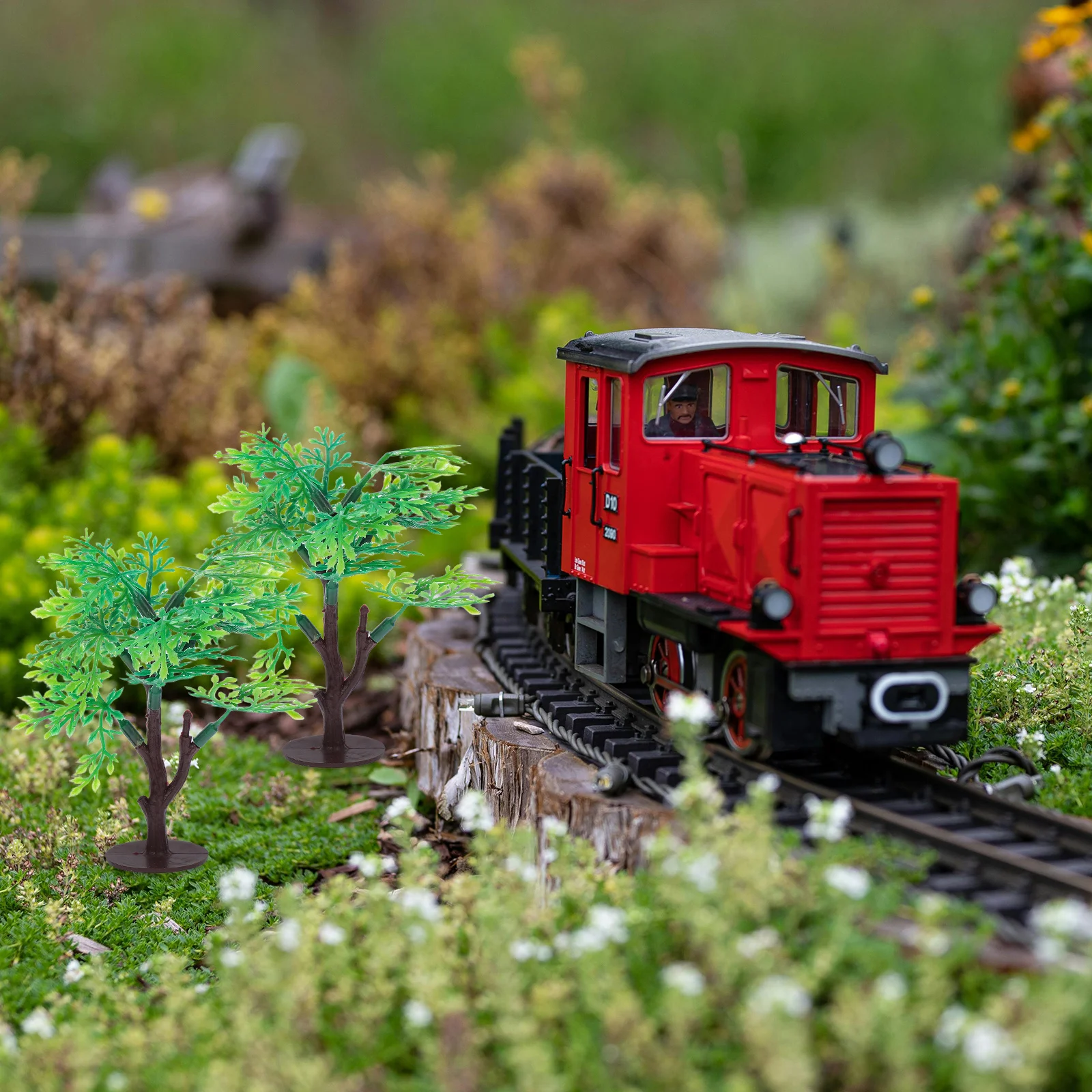 

10pcs Micro Landscape Decor Artificial Scenery Trees Realistic Greenery For Diorama Wargame Park Railroad Layout Tree