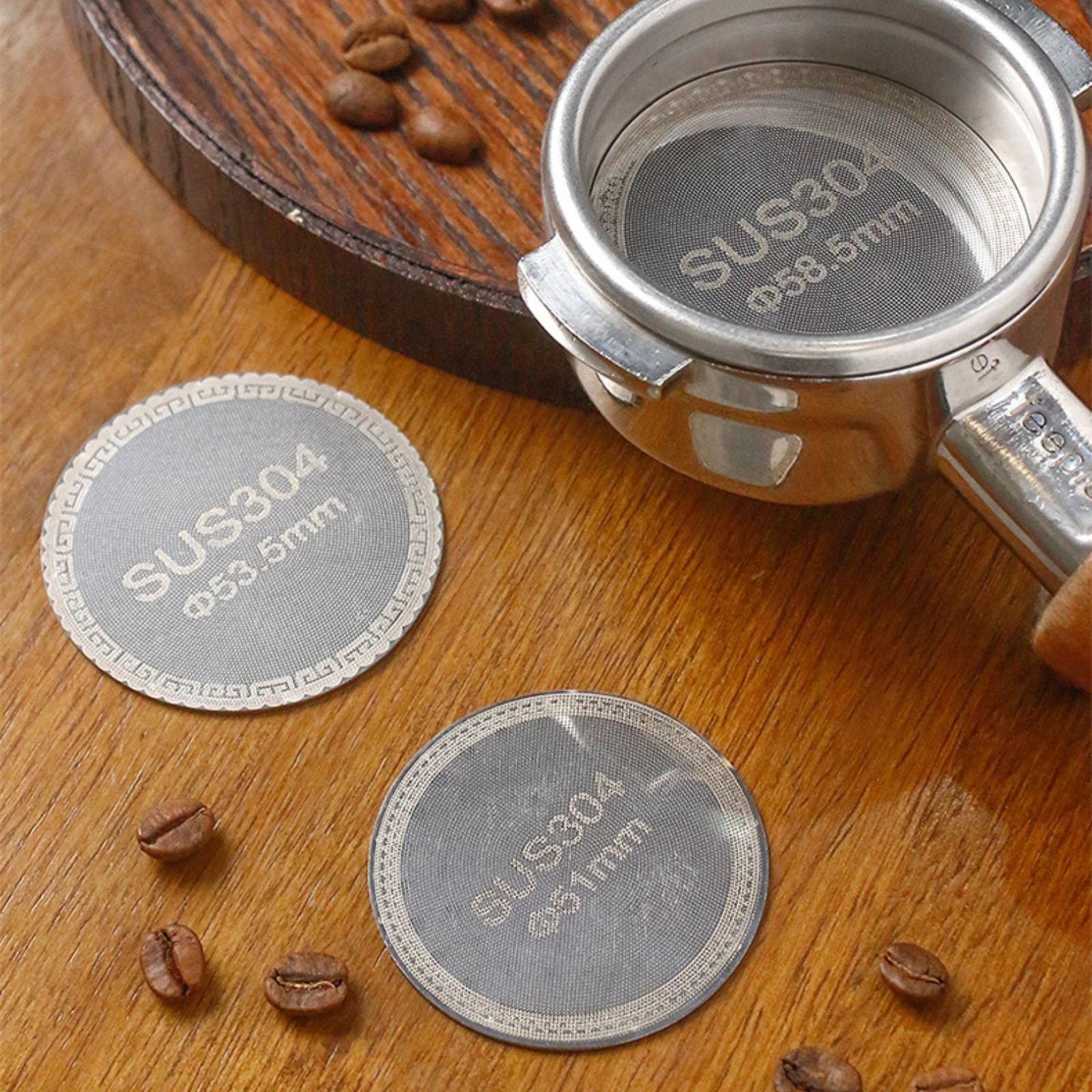 Espresso Puck Screen Double Tier Design Coffee Water Distribution Screen Reusable Espresso Strainer Disc Slim for Baristas