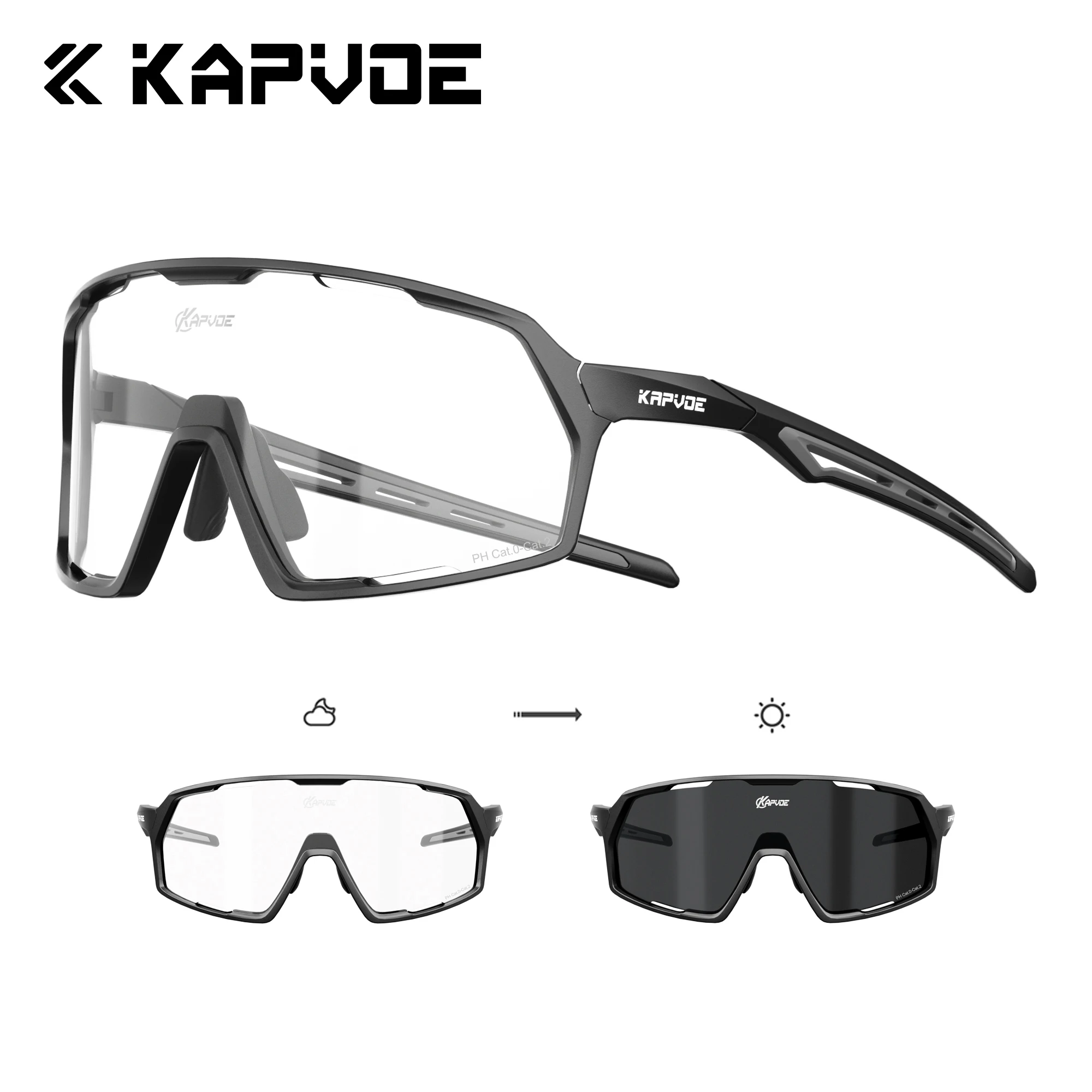 Gafas de Sol Fotocromáticas Kapvoe UV400 en Oferta, Gafas Polarizadas para Ciclismo, Bicicleta de Montaña, Senderismo, Golf, Deportes, Béisbol, para Hombre y Mujer