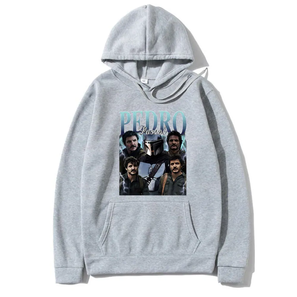 Pedro Pascal Vintage Graphic Hoodie Male Fashion Oversized Pullover Hoodies Men Women Clothing Casual Fleece Cotton Sweatshirt