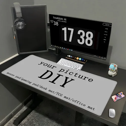 Tapete de escritorio personalizable: alfombrilla de ratón personalizada para decoración de PC, tamaño grande (imagen personalizada), antideslizante y duradera, ideal para un