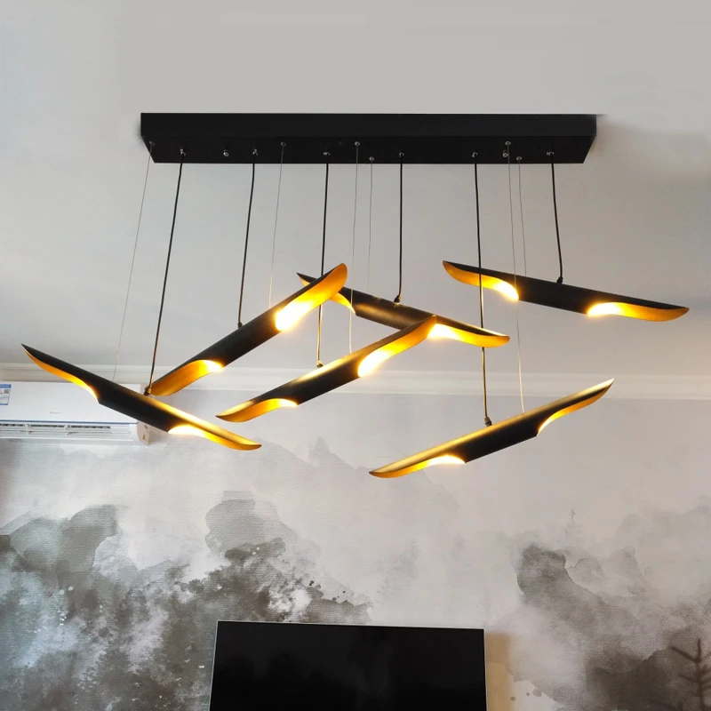 Fish line chandelier designer model room restaurant duplex building villa Danish club shop commercial front desk lamps