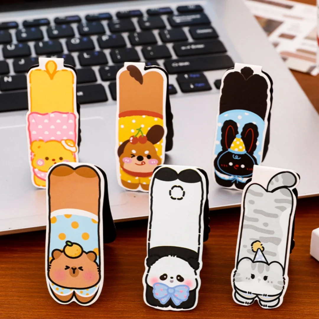 Cartoon Bookmark Clip Decorative Animal Magnetic Bookmark Cute Magnetic Page Marker Slim Animal Book Clip For Reading School