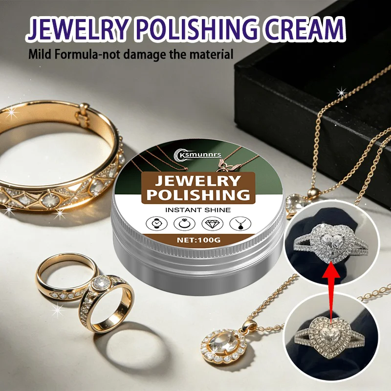 Pâte à polir pour bijoux en métal - Résout rapidement les problèmes d'oxydation, de noircissement et de couleur terne sur les bijoux en métal. Convient pour les oreilles