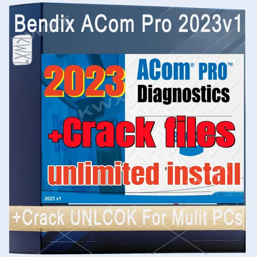 2024, диагностика Bendix ACom Pro 2023v1 + UNLCOK с трещинами для Mulit PCs, обновления для поддержки грузовиков, новое образование и устранение неисправностей