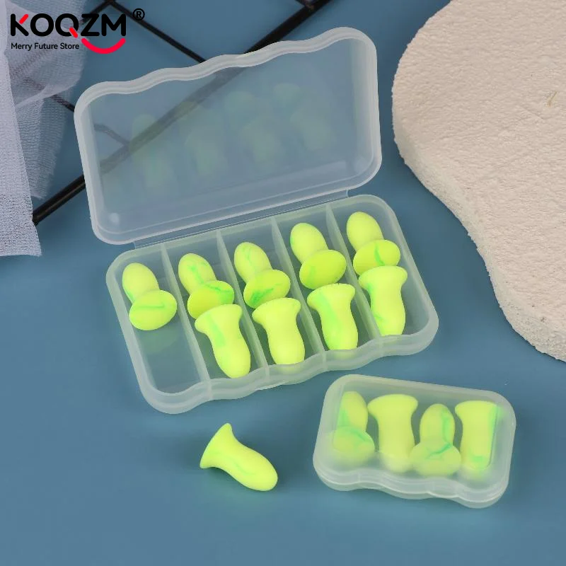 Sleep Ear Plugs 1/3/5Box 4/10pcs Noise Reduction Sound Insulation Soft Foam Earplugs Soundproof Anti-Noise Sleeping Aid Ear Care