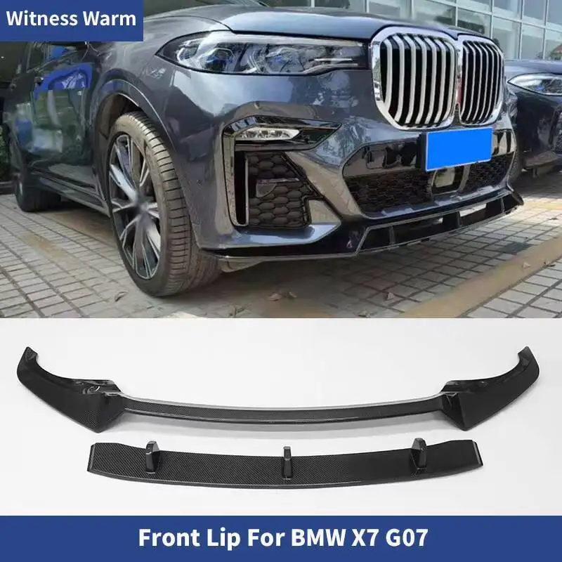Séparateur de pare-chocs avant en Fiber de carbone, pour BMW X7 G07, 2021