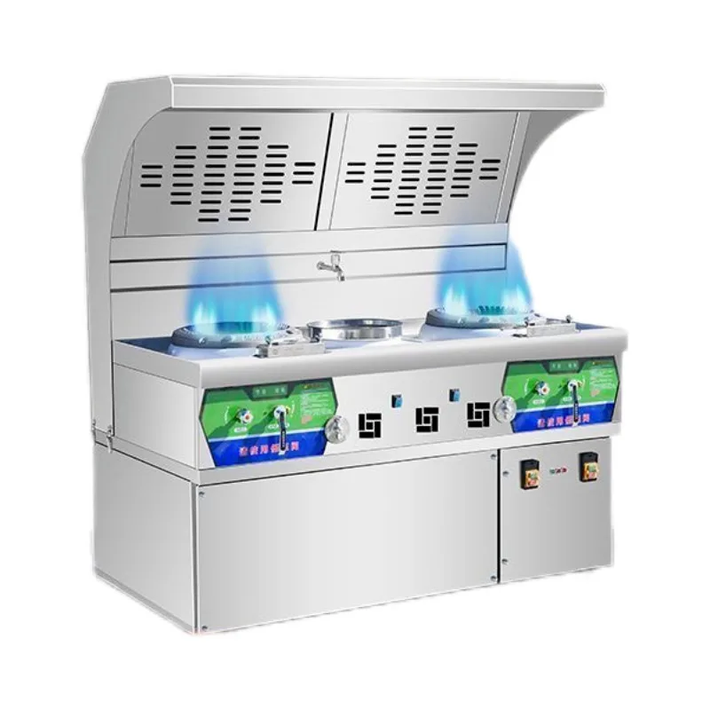 

New Commercial Oil Smoke Purifier Integrated Powerful Stove Smokeless Street Vendor Restaurant Silent High Power Gas Stove