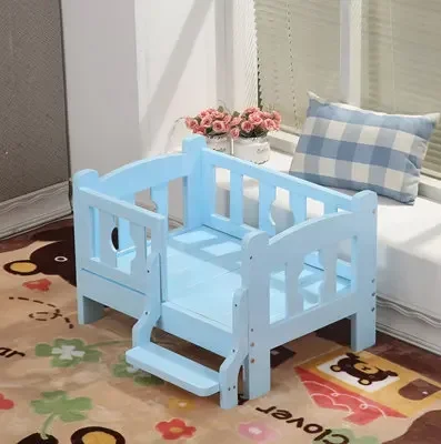 Cama de madera de lujo para mascotas, muebles para interiores, plataforma para dormir para gatos