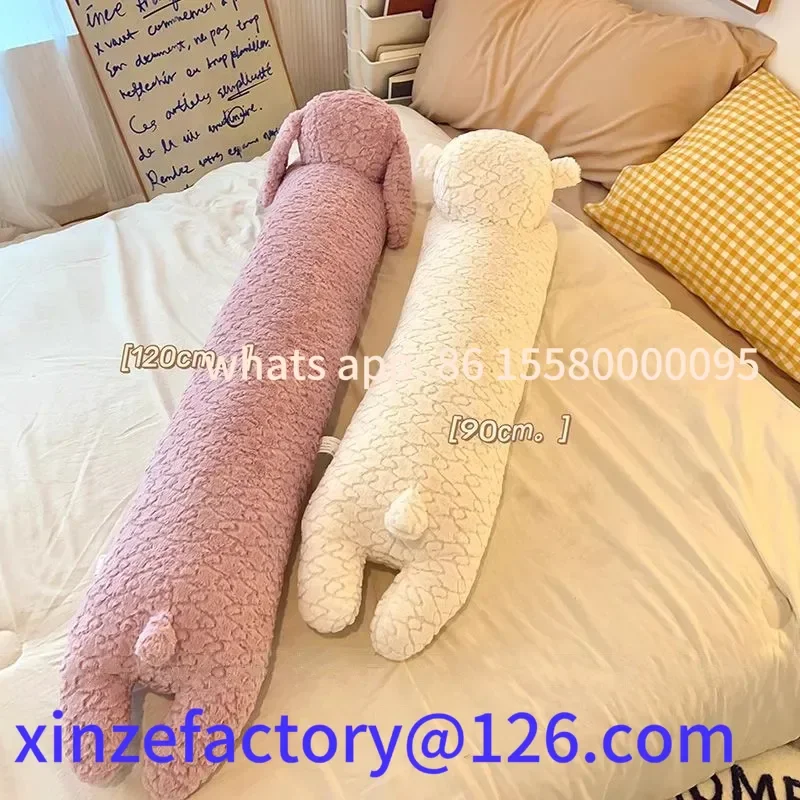 Customizable Large Rabbit Body Pillow Long Bear Cute Stuffed Animal Rabbit Sleeping Cushion Decorative