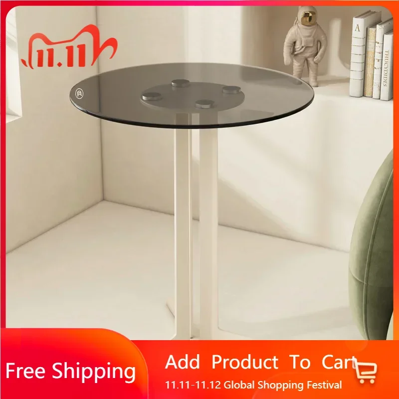 

Compact Metal Coffee Tables Modern Design Minimalist Nordic Round Side Table Small Black Unique Couchtisch Postmodern Furniture
