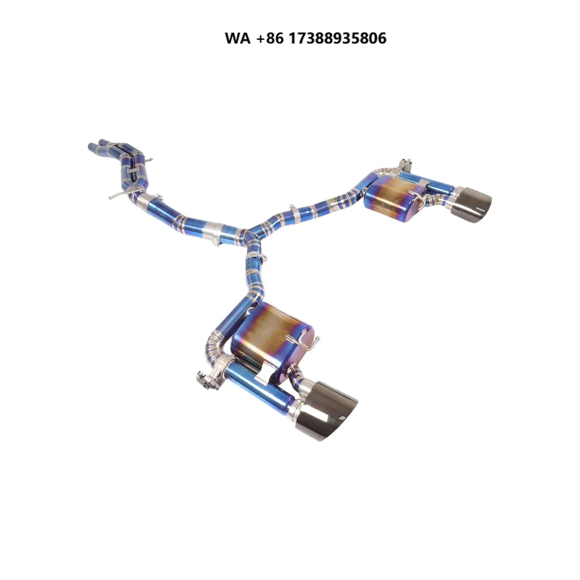 High Performance Exhaust Tip Car Exhaust Muffler for RS4 RS5 B9 2.9T Performance Titanium Pipe System