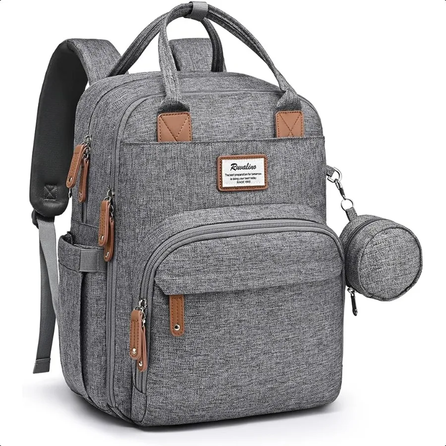 

Diaper Bag BackpackMultifunction Travel Baby Diaper Bag with Changing Pad Insulated Bottle Holders Pacifier Case Large Capacity