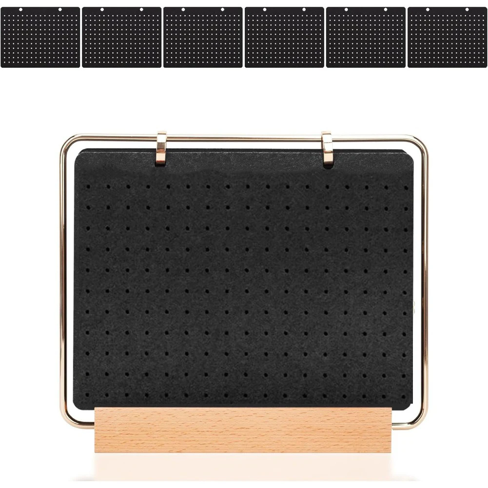 

Badge Organizer with 6 Page Acrylic and Wood Display Pin Collector Storage for Pins 23 4X21 6X5 8 cm and Stylish