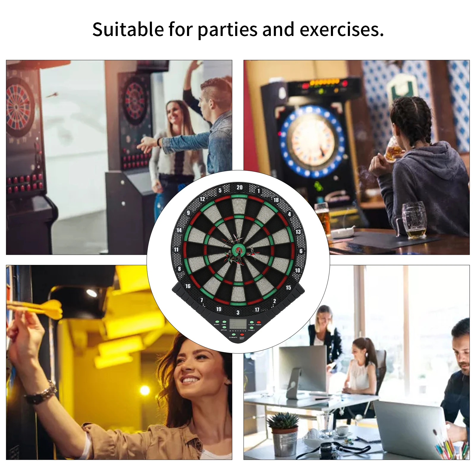 

Board Game Set Dartboard Set Electronic Board Score Plate Plastic Target Set Game Accessory