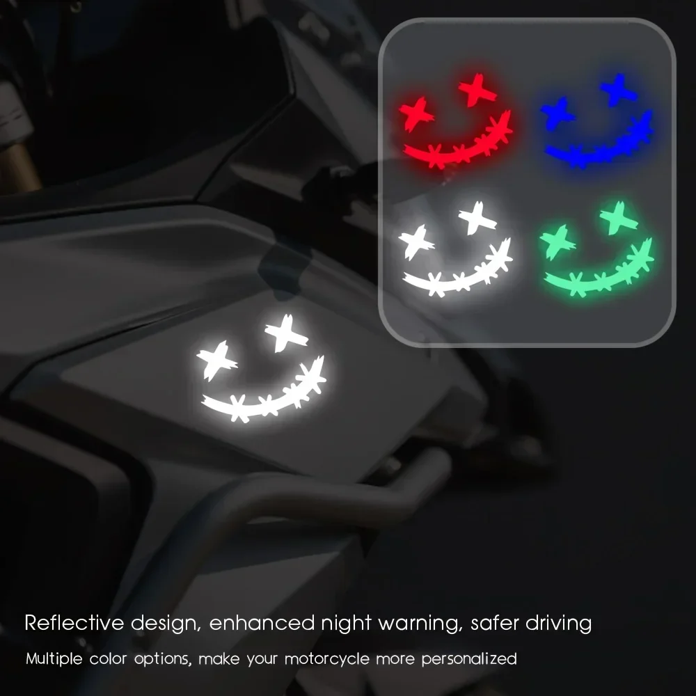 2 PZ/SET Adesivo per moto per auto Edgy Grin, decalcomania dal design audace per auto moto, accessorio per personalizzazione esterna