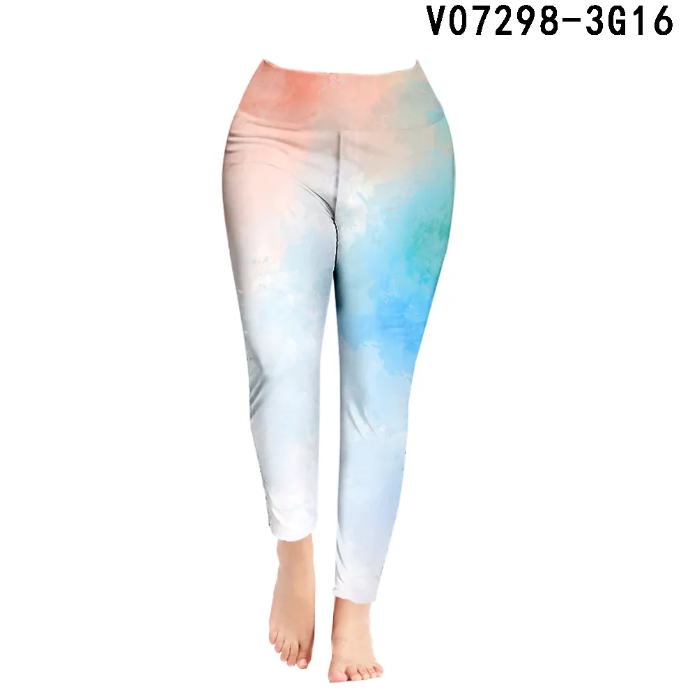 Summer Gradient Print Pants Streetwear Leggings Women Y2k Clothes Tights Joggers Fitness Trousers Push Up Leggings Dropshipping