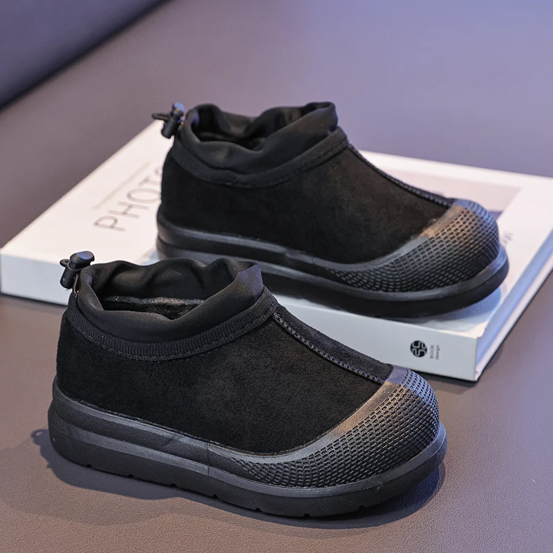 أحذية الثلوج الشتوية من جلد الغزال للدفء، أحذية للأولاد والبنات للطلاب، أحذية الخريف للرجال والنساء، أحذية قطنية للأطفال #5