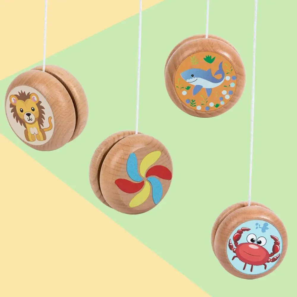 

Новая игрушка йо-йо для мозга 1А, концентрация для начинающих, развивающая мультяшная деревянная ностальгическая детская игрушка