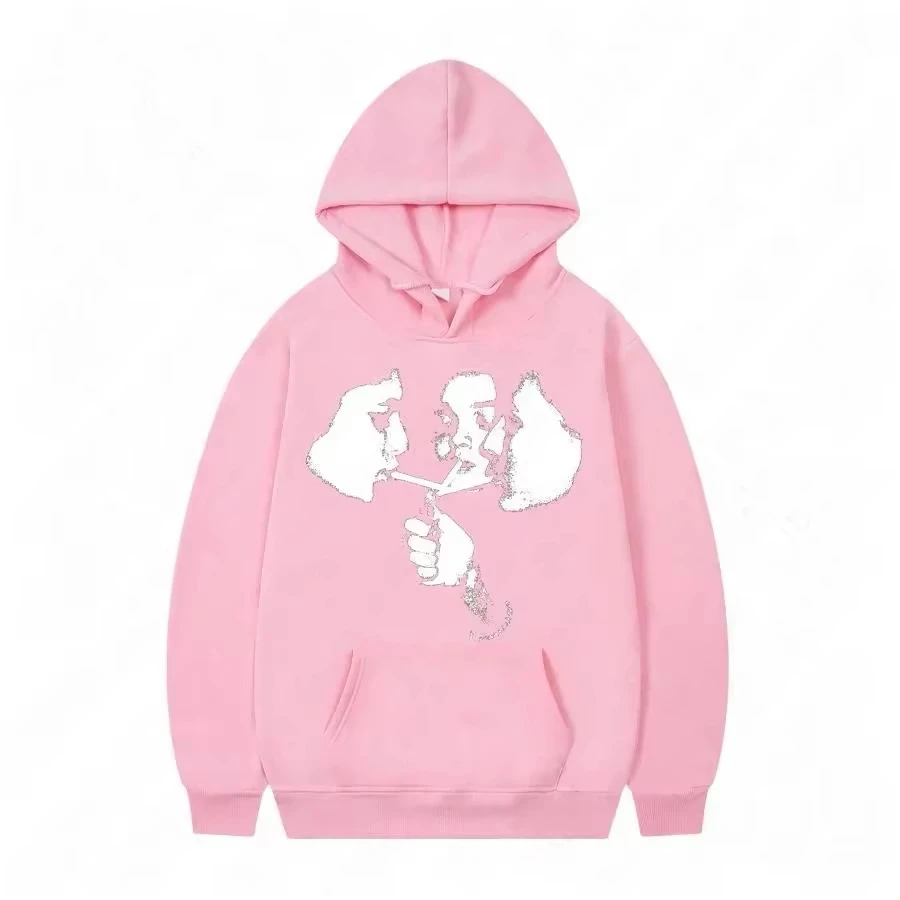 Neuer Trend: 2000er Jahre Herrenmode, Harajuku Gothic-Muster, Sport-Hoodie, Retro-Punk, Hip-Hop, lässige Streetwear – Detail 10