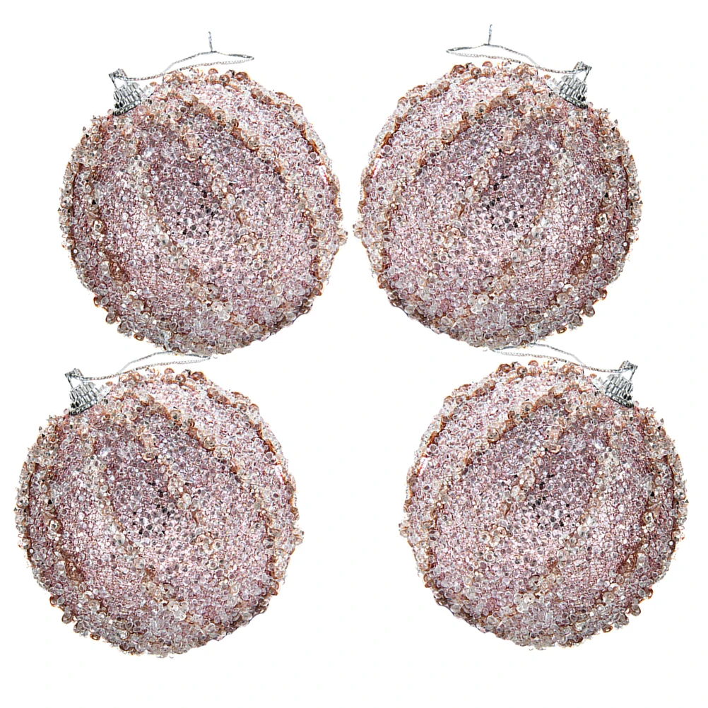 

4 Pcs Christmas Decoration Ball Decorative Painted Clear Ornament Pendant Ornaments Tree