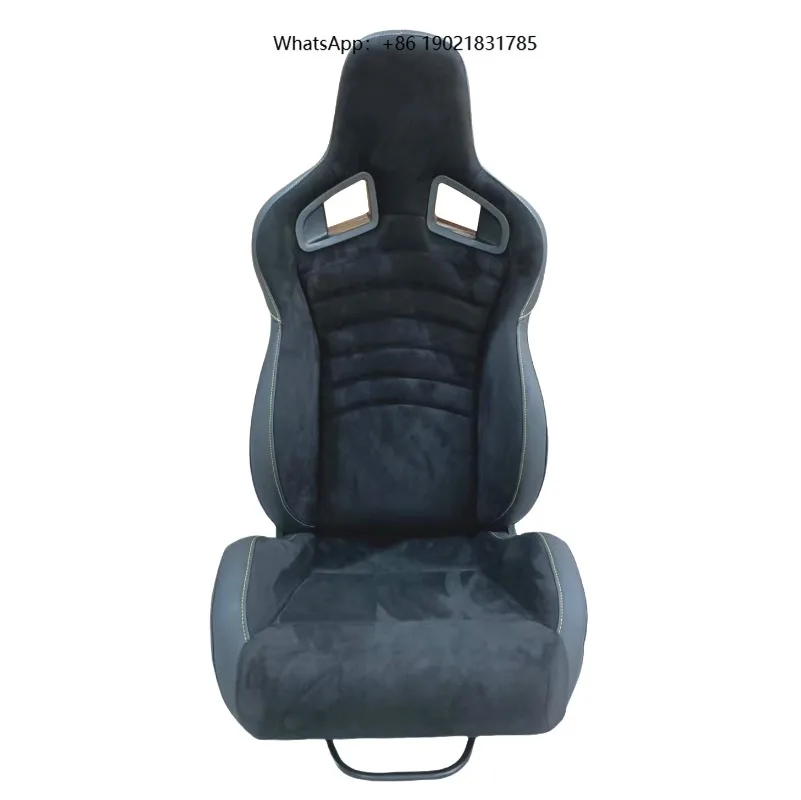 Modified Car Seat Fiberglass Carbon Fiber Universal Bucket Sport Adjustable PVC Leather Suede Sim Racing Seat