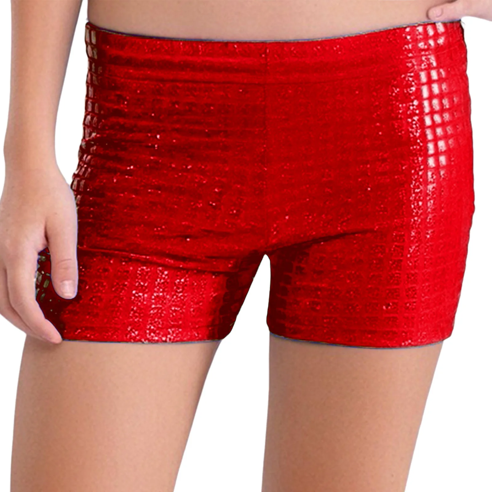

Kids Boys Girls Shiny Sequins Jazz Dance Shorts Fashion Birthday Party Dancewear Stage Performance Costume Short Pants Bottoms