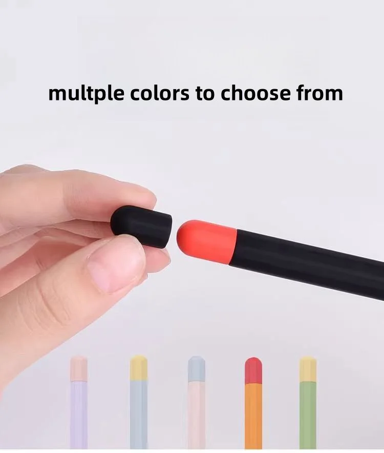 Federmäppchen für Apple Pencil Pro und Pencil 2. und 1. Generation, Tablet-Stylus-Schutzhülle, weiches Silikon, stoßfest – Detail 2
