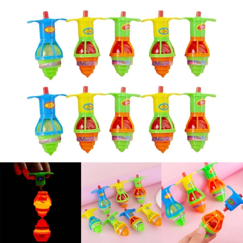 10 Pcs/Set Boys Battling Top Burst  Toy with Colorful Lights Combat Battling for Kids Grip Spining Top for Birthday